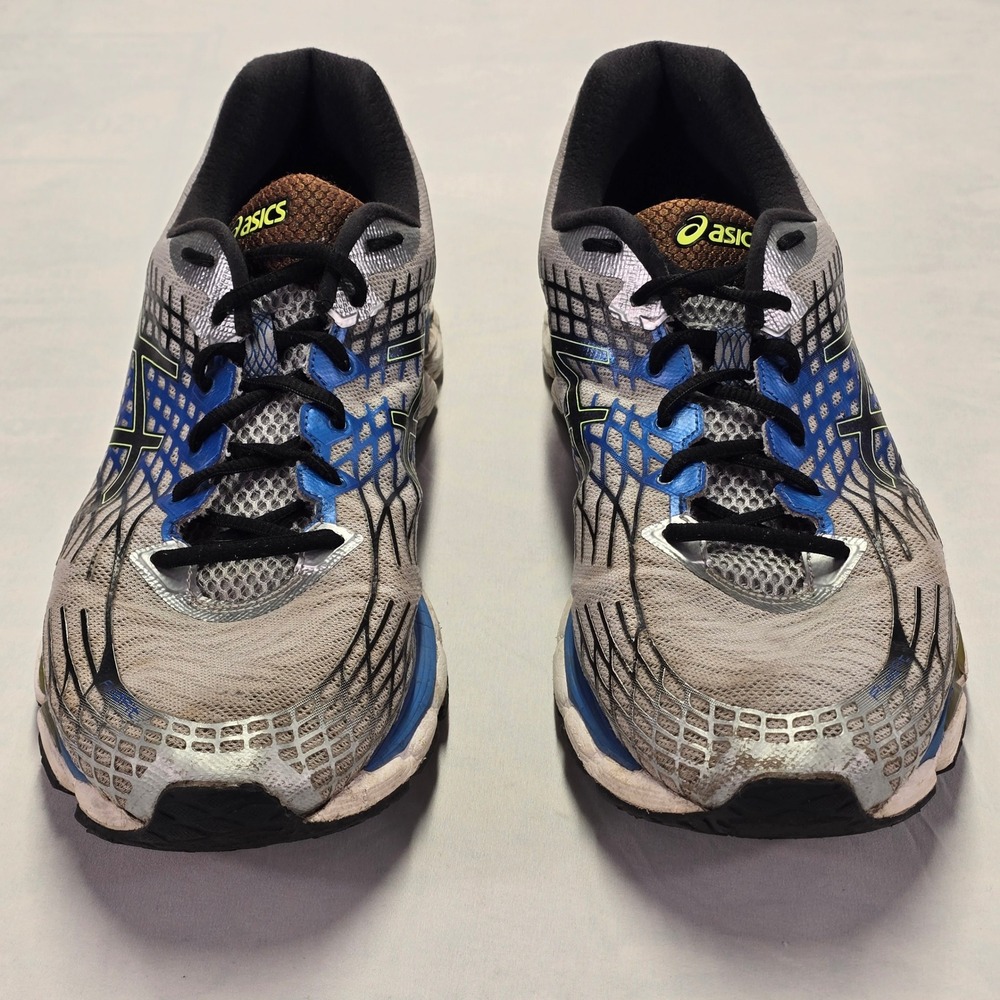 ASICS GEL NIMBUS 17 Men's Running Shoes Size 14 Gray Blue Athletic Sneakers - Picture 3 of 9